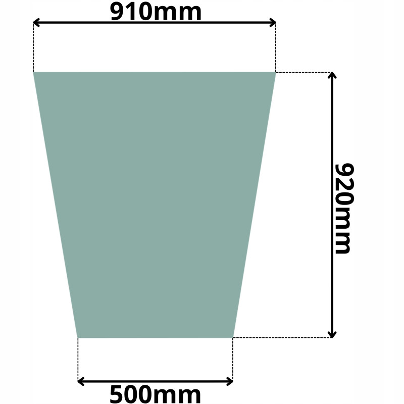 SZYBA PRZEDNIA ŚRODKOWA CZOŁOWA CAT 902 906 908 (0544)