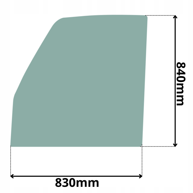 SZYBA LEWA GÓRNA DRZWI JCB 528 530 532 535 537 540 (0563)