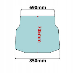 SZYBA PRZÓD CZOŁOWA DOLNA JCB 8014 8016 8018 8020 (0577)