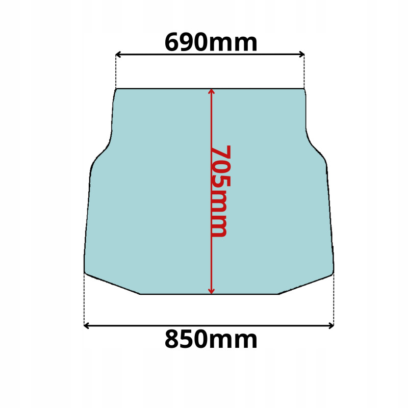 SZYBA PRZÓD CZOŁOWA DOLNA JCB 8014 8016 8018 8020 (0577)