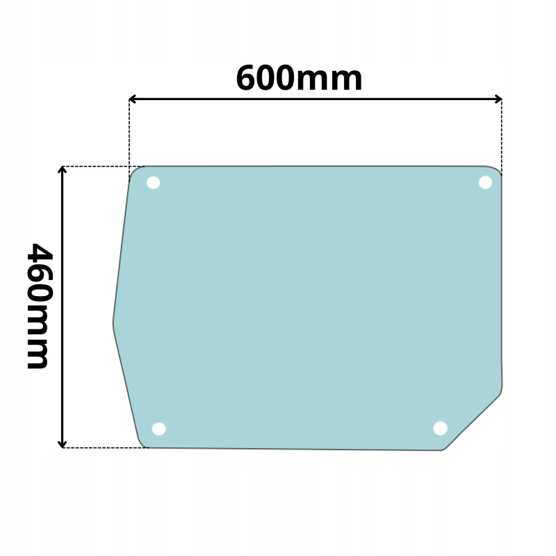 SZYBA W DRZWI DOLNA LEWA BOCZNA YANMAR B15-B50 (0340)