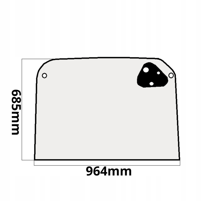 SZYBA TYLNA TYŁ LINDE H20 H25 H30 H35 392 393 (0586)