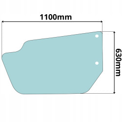SZYBA DRZWI DOLNA LEWA MASSEY FERGUSON BOBCAT T2250-T40170 2004-12 (0355)