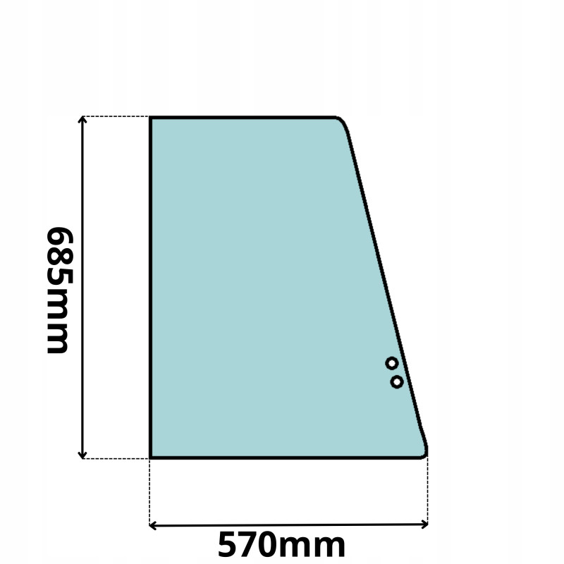 SZYBA PRAWA BOCZNA BELL B25D B30D B35D B40D B50D (0362)