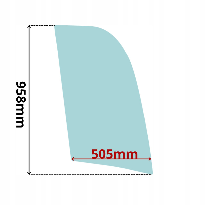 SZYBA PRAWA BOCZNA STAŁA JCB 8014 8016 8018 8020 (0369)