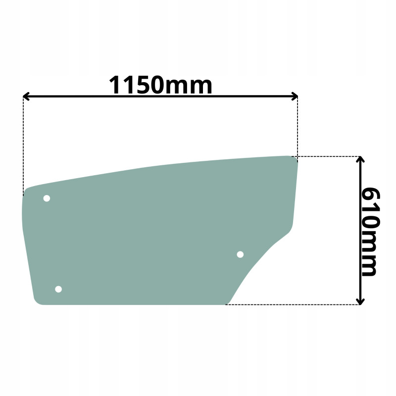 SZYBA BOCZNA PRAWA LEWA DOLNA VOGELE 1830-3 1482 (0371)