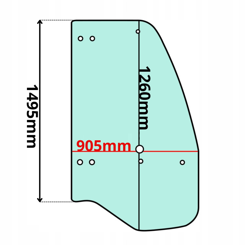 SZYBA PRAWA DRZWI KOMATSU WA (G-0397)