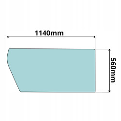 SZYBA BOCZNA LEWA DOLNA W DRZWI JLG 3508PS-4017PS (0636)