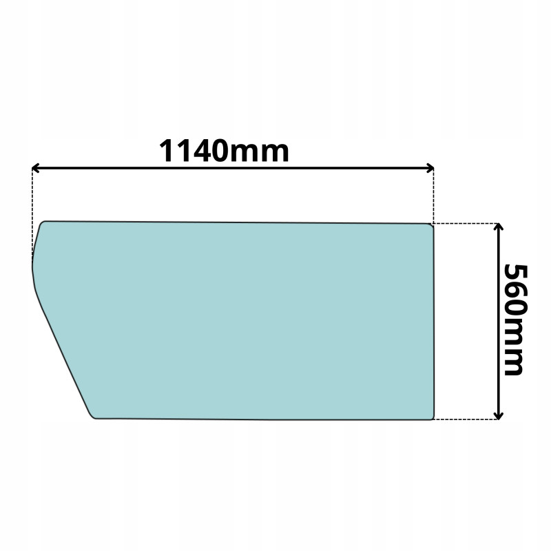 SZYBA BOCZNA LEWA DOLNA W DRZWI JLG 3508PS-4017PS (0636)