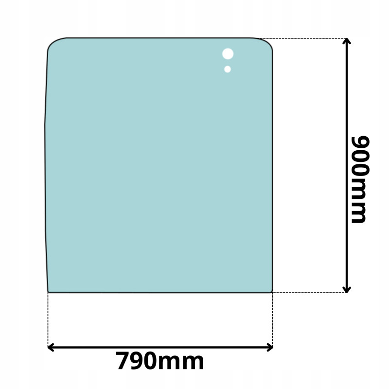 SZYBA PRZÓD CZOŁOWA GÓRNA MECALAC 714 714MW 714MC (0644)