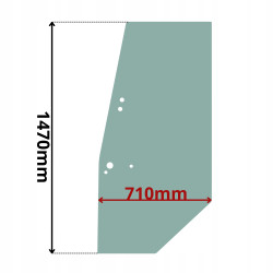 SZYBA LEWA W DRZWI BOCZNA KOMATSU WB95R-1 WB97R-1 FAI898 (0395)