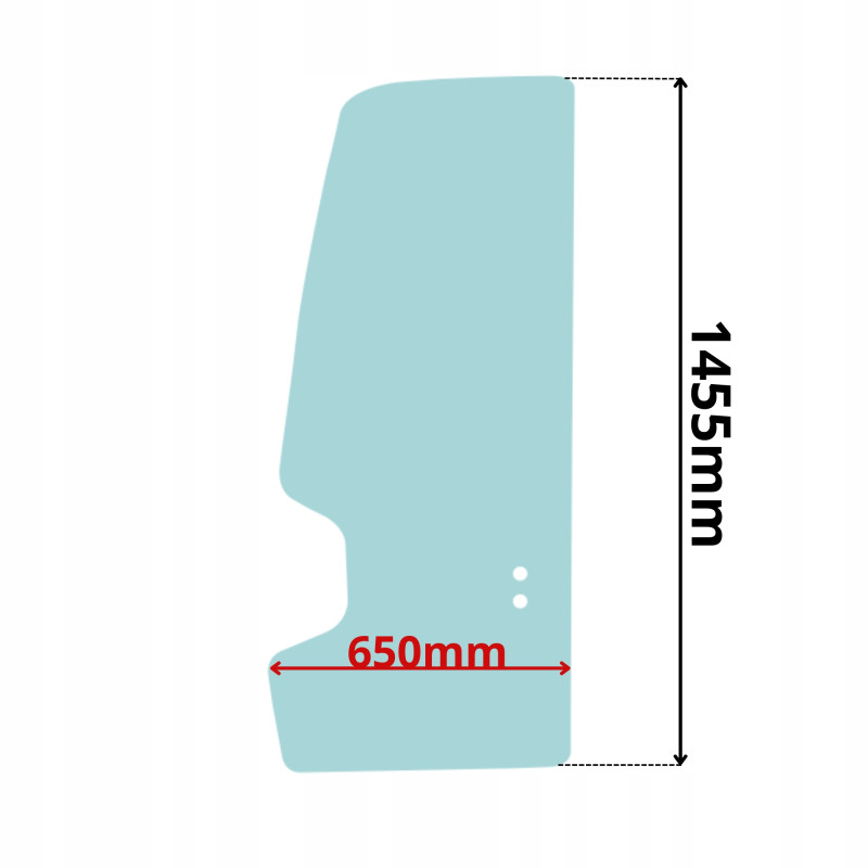 SZYBA BOCZNA LEWA DRZWI TAKEUCHI TB228 TB235 TB250 (0412)