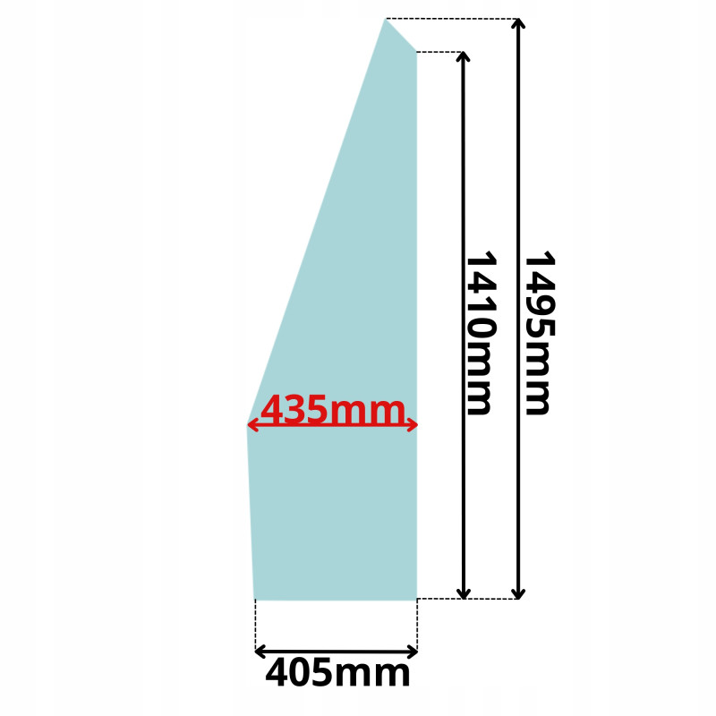 SZYBA LEWA PRAWA PRZEDNIA NAROŻNA CAT 902 906 908 (0414)
