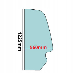 SZYBA BOCZNA LEWA TYLNA DRZWI JCB 526-56 DO 560-80 (0420)