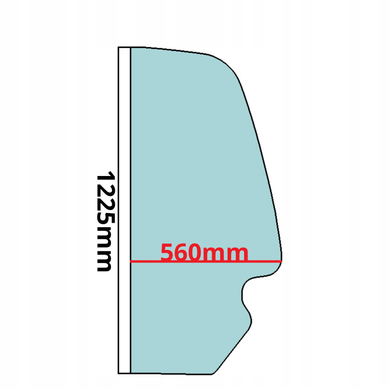 SZYBA BOCZNA LEWA TYLNA DRZWI JCB 526-56 DO 560-80 (0420)