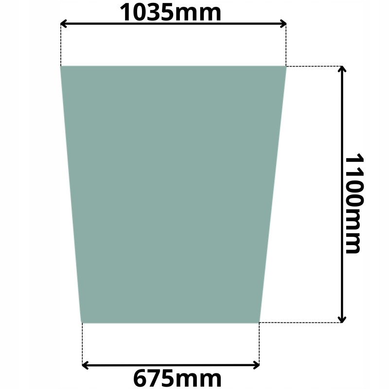 SZYBA PRZEDNIA CZOŁOWA KOMATSU WA150 WA200 250 320 (0450)