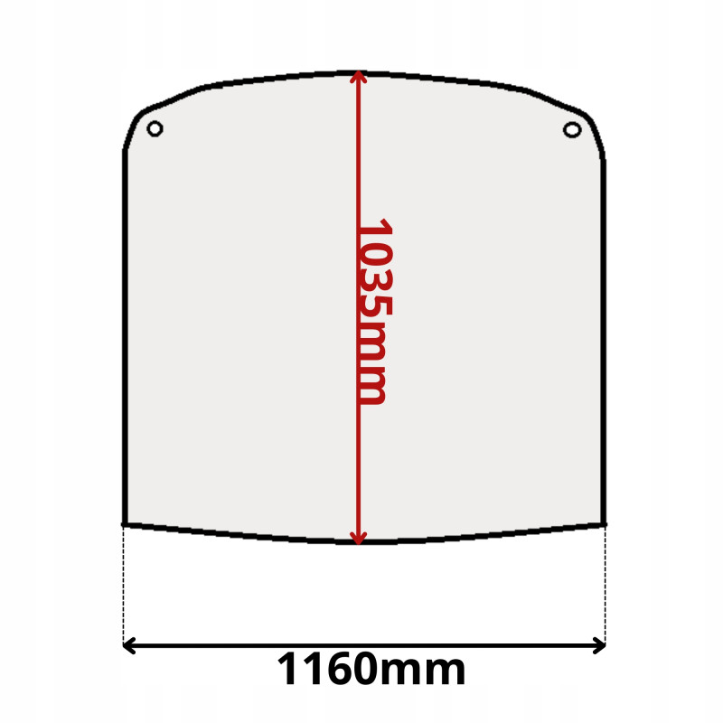 SZYBA GIĘTA PRZEDNIA CZOŁOWA LINDE 394 H40 H45 H50 (0466)