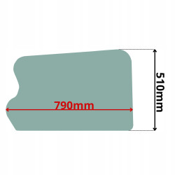 SZYBA BOCZNA DOLNA DRZWI JCB 560.80 555-210R260R (0473)