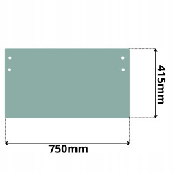 SZYBA PRZEDNIA CZOŁOWA DOLNA JCB SERIA JS JZ 2012- (0476)