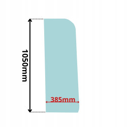 SZYBA LEWA BOCZNA TYLNA JCB 506 525 527 530 537 (0484)