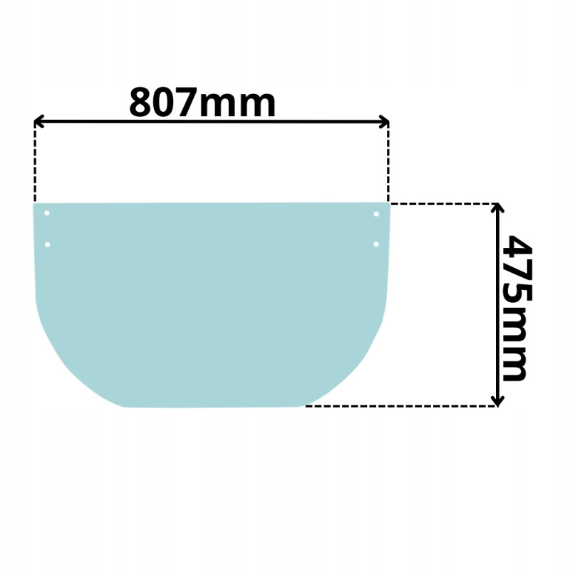 SZYBA DOLNA PRZEDNIA CZOOWA KUBOTA KX080-3 06-15 (0485)