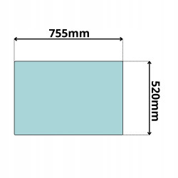 SZYBA PRZEDNIA CZOŁOWA DOLNA HITACHI ZX22U-ZX60U (0492)