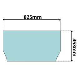 SZYBA DOLNA CZOŁOWA PRZEDNIA PRZÓD DÓŁ BOBCAT E165 (5009)