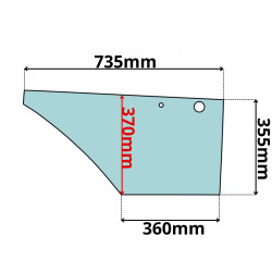 SZYBA BOCZNA DOLNA PRAWA LEWA VOLVO BL60 BL61 BL70 BL71 (5010)