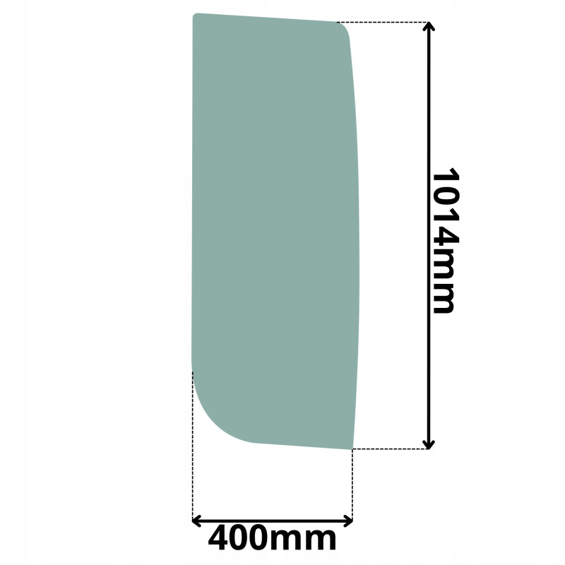 SZYBA BOCZNA LEWA ZA DRZWIAMI LIEBHERR R900C-R984C (5016)