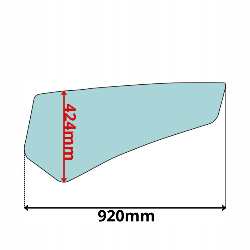 SZYBA BOCZNA LEWA DOLNA DRZWI MECALAC 714MW (5041)