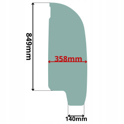SZYBA BOCZNA ZA DRZWI JCB 8014 8016 8018 8020 CTS (5046)