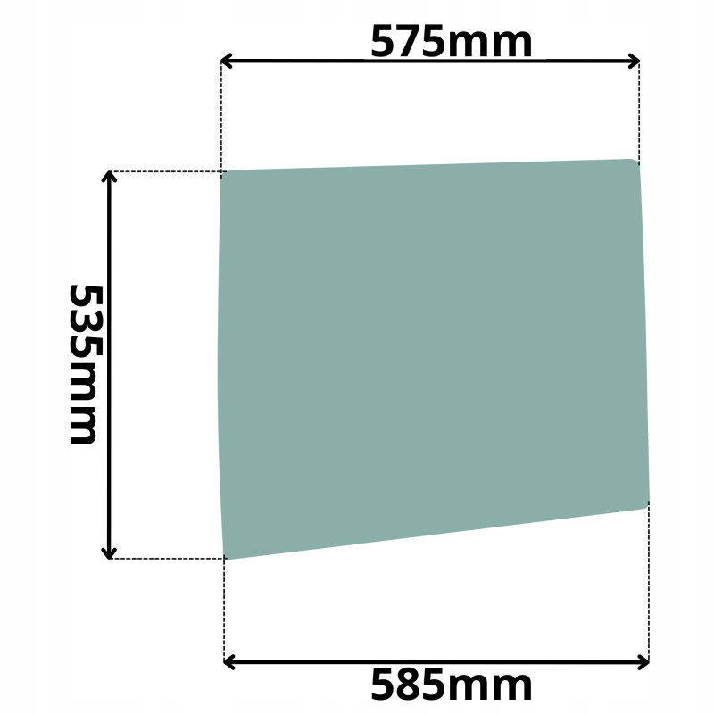 SZYBA BOCZNA DOLNA LEWA DRZWI VOLVO L30 L35 L40 45 (5047)