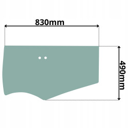 SZYBA BOCZNA LEWA DOLNA DRZWI JOHN DEERE HITACHI ZAXIS (5049)
