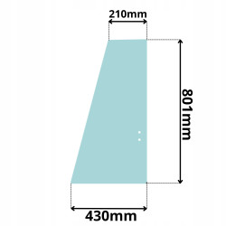 SZYBA BOCZNA LEWA GÓRNA DRZWI JOHN DEERE HITACHI ZAXIS(5058)