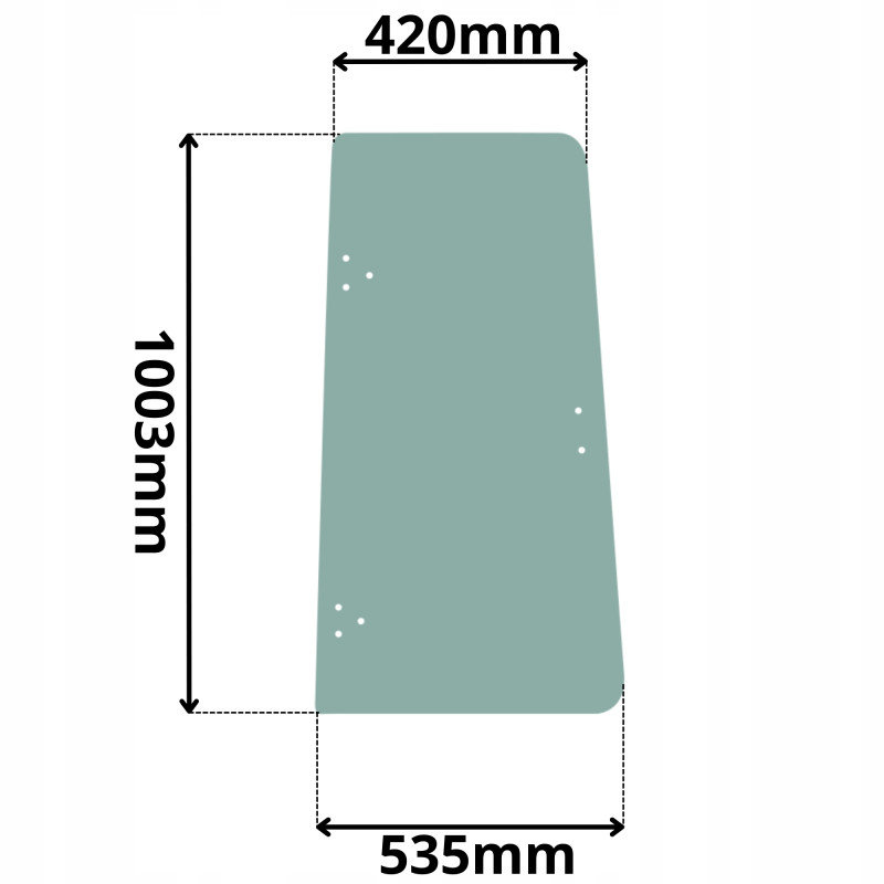 SZYBA BOCZNA DRZWI GRNA LEWA PRAWA CASE 580 590 (5060)