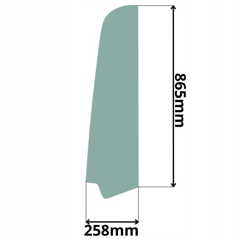 SZYBA BOCZNA LEWA PRZÓD DRZWI HITACHI AIRMAN JOHN DEERE (5062)