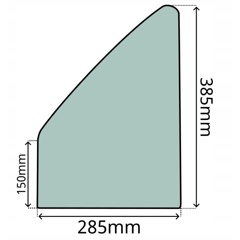 SZYBA BOCZNA DOLNA LEWA DRZWI HITACHI AIRMAN JOHN DEERE (5063)
