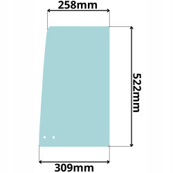 SZYBA BOCZNA GÓRNA LEWA DRZWI VOLVO L30 L35 L40 45 (5066)