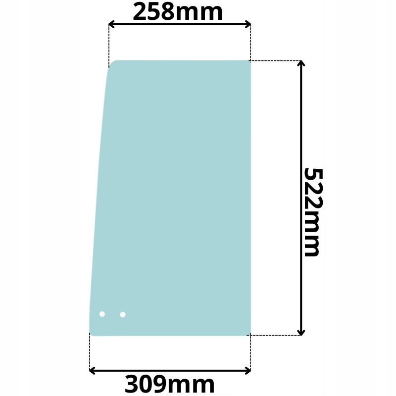 SZYBA BOCZNA GÓRNA LEWA DRZWI VOLVO L30 L35 L40 45 (5066)