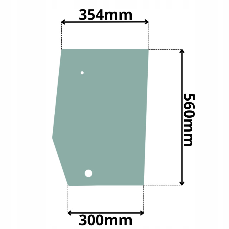 SZYBA LEWA DRZWI DOLNA YANMAR VIO (5069)
