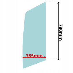 SZYBA BOCZNA LEWA GÓRNA DRZWI PRZD MECALAC 714MW (5083)