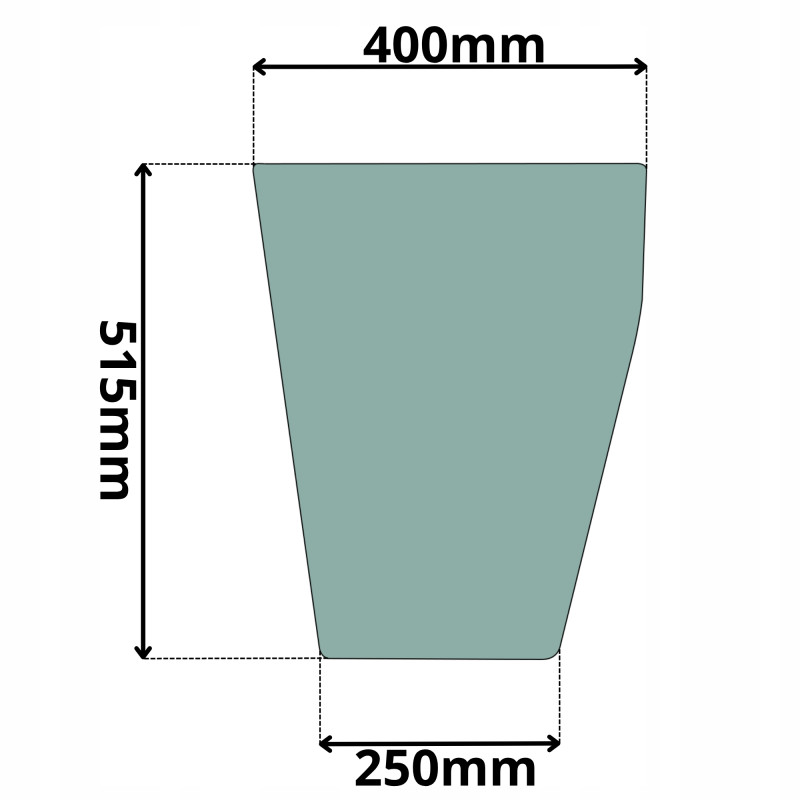SZYBA LEWA PRAWA PRZEDNIA DÓŁ DOLNA CAT 416D-446D (5098)