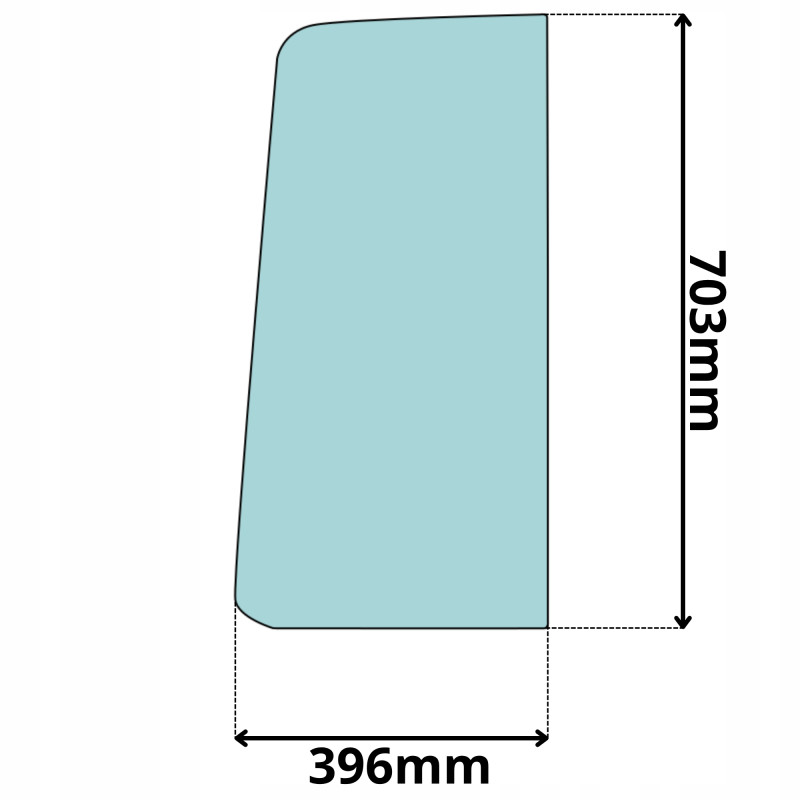 SZYBA BOCZNA DRZWI LEWA GÓRNA VOLVO EWEC 130-450 (5099)