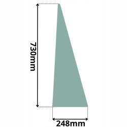 SZYBA TYŁ NAROŻNA MASSEY FERGUSON CASE TEREX FERMEC (5103)