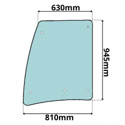 SZYBA BOCZNA LEWA PRAWA GÓRNA DRZWI FERMEC CASE TEREX (0022)