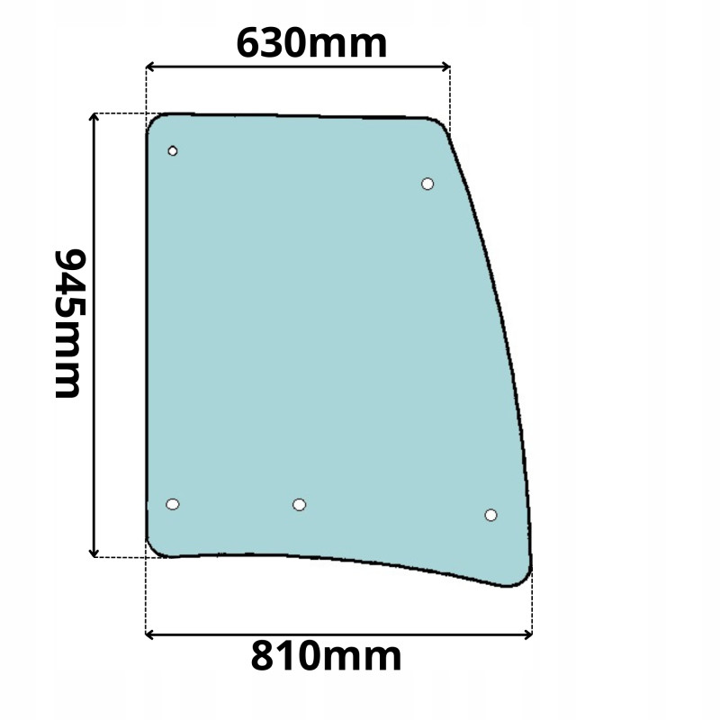 SZYBA BOCZNA LEWA PRAWA GÓRNA DRZWI FERMEC CASE TEREX (0022)