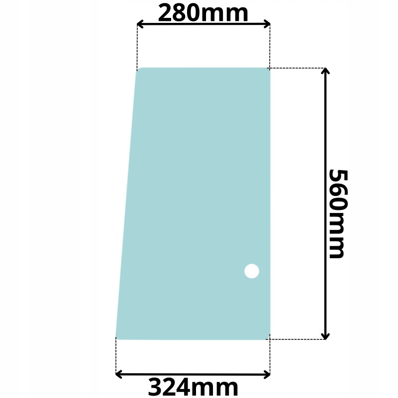SZYBA LEWA DRZWI TYLNA DOLNA YANMAR VIO (5112)