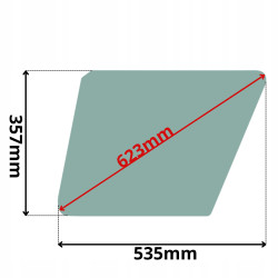 SZYBA BOCZNA DRZWI DOLNA LEWA PRAWA CAT 416D-446D (5113)