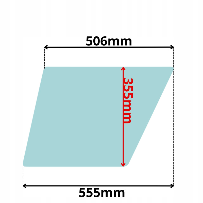 SZYBA BOCZNA DRZWI DOLNA LEWA PRAWA CAT 416D-446D (5114)
