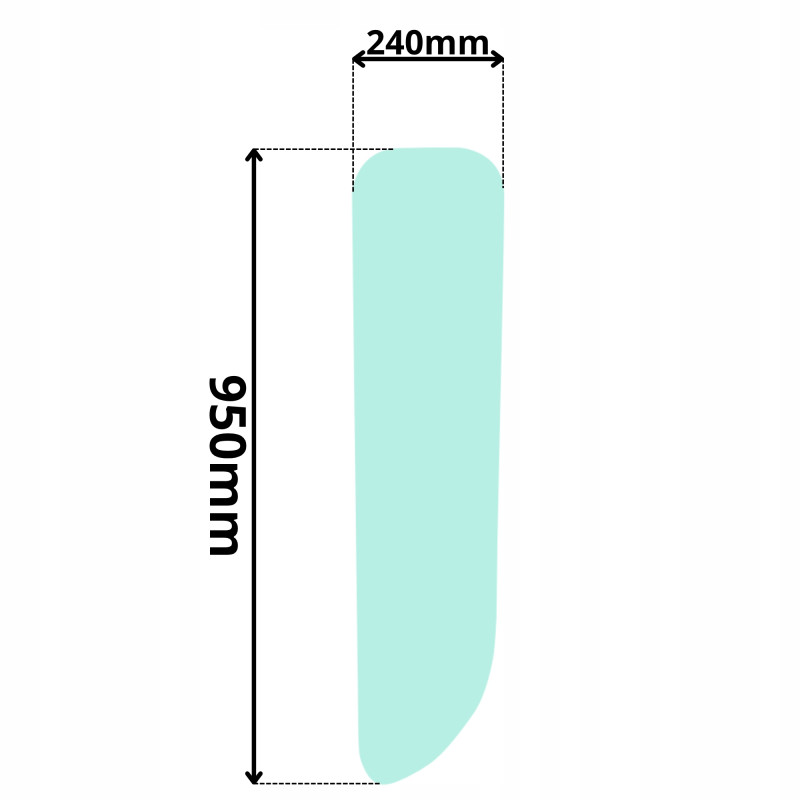 SZYBA BOCZNA LEWA ZA DRZWI CAT M312 M315 M318 M320 (5115)